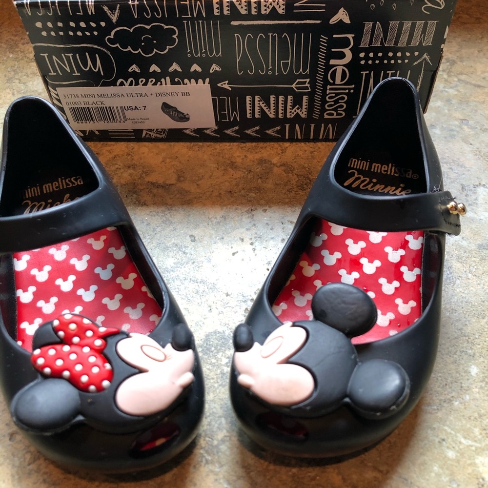 VGUC Mini Melissa Mickey and Minnie Mouse Shoes